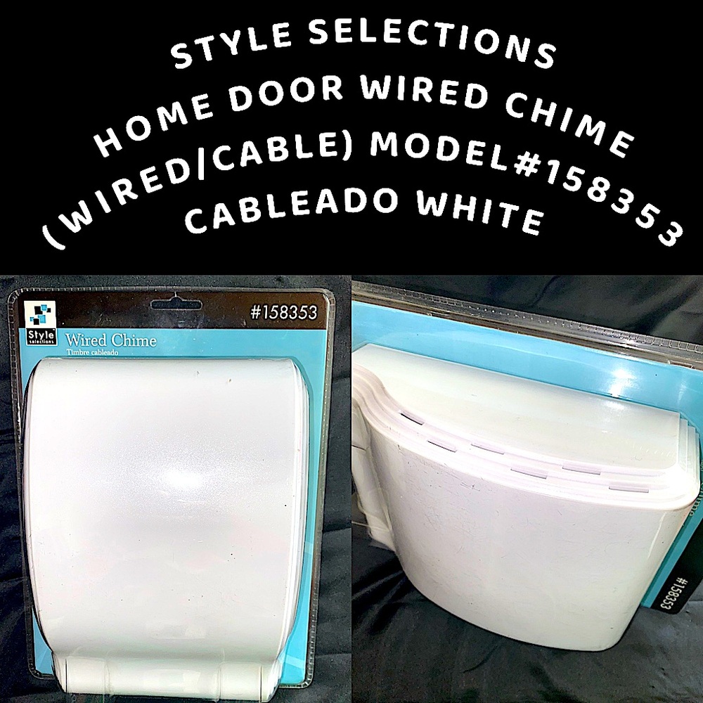 Style Selections - Wired Chime door chime #158353 - (NEW/UNOPENED) -  White